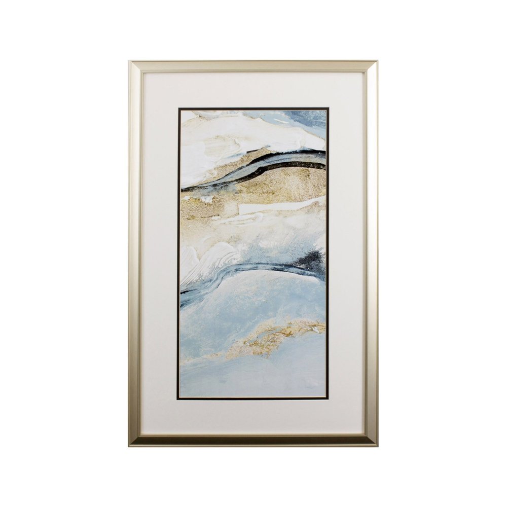 Set of Two Sandy Beach Abstract Wall Art on a white background