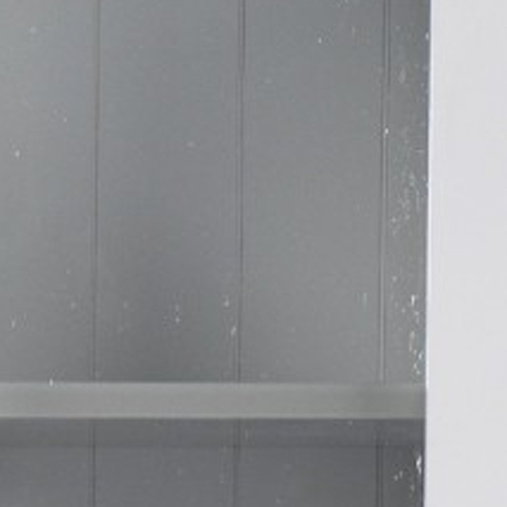 White Cornice Molding Curio with Glass Door close-up detail