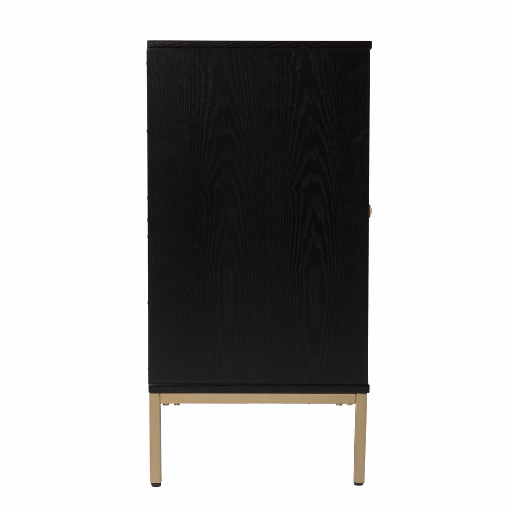 Black and Gold Harlequin Sideboard Storage Cabinet on a white background