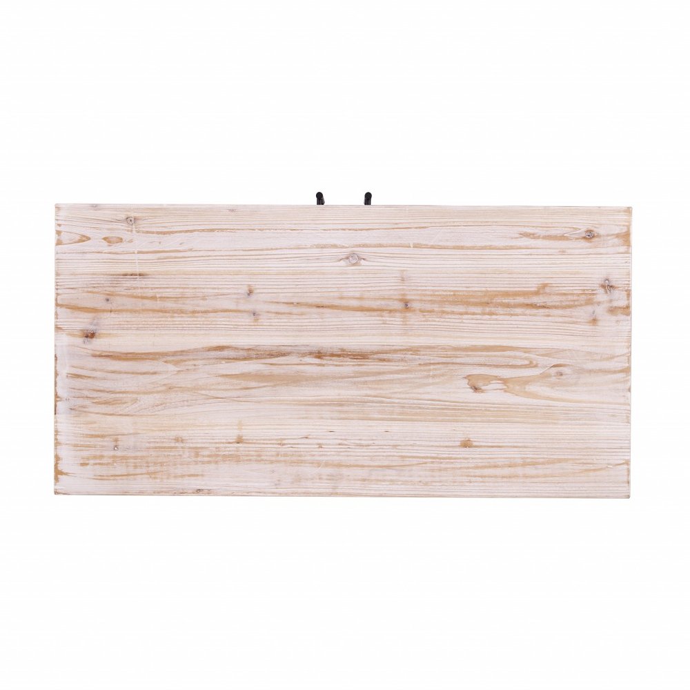 Modern Farmhouse Rustic Natural Accent Storage Cabinet on a white background