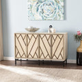Champagne Deco Buffet Storage Cabinet in a home interior