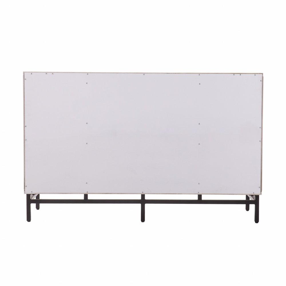 Champagne Deco Buffet Storage Cabinet on a white background