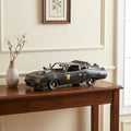 4" Gray Metal Hand Painted Model Car Tabletop Sculpture