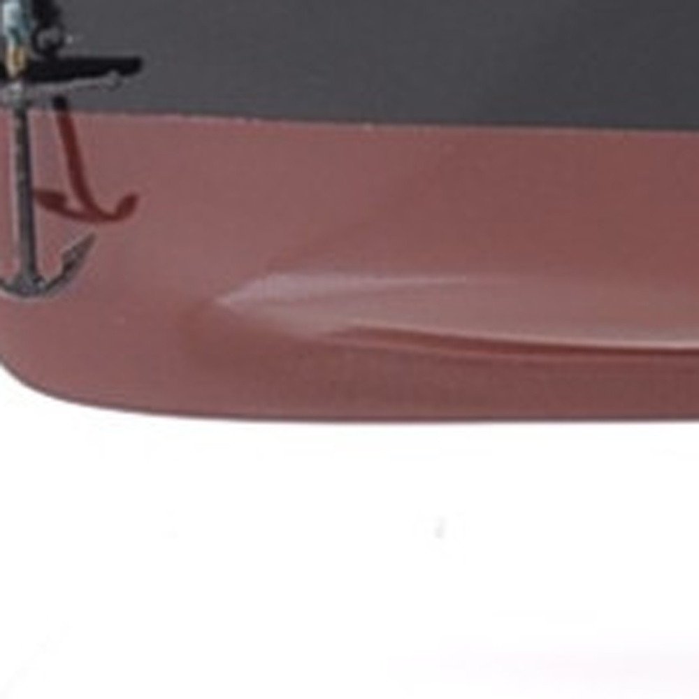 10" Black and Red Solid Wood Hand Painted 1912 RMS Titanic Small Model Boat. Home product in black wood.