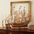 30" Wood Brown Solid Wood Hand Painted HMS Bounty 1787 Model Boat