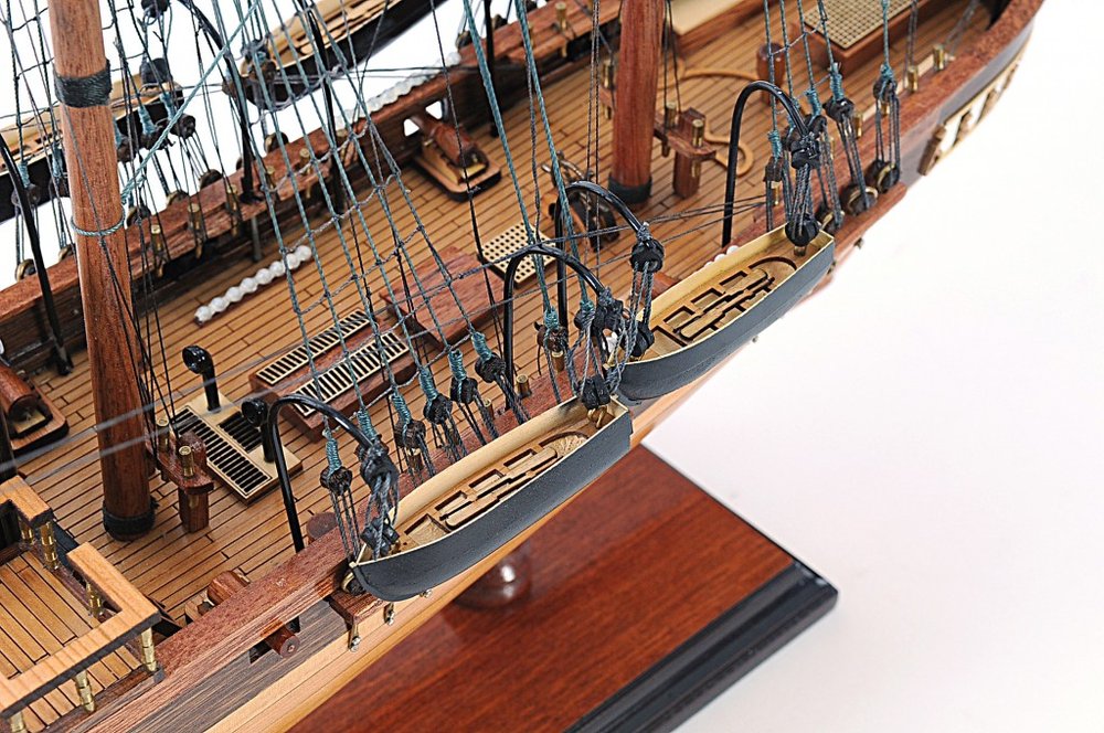 24" Wood Brown Solid Wood Hand Painted 1862 CSS Alabama Model Boat