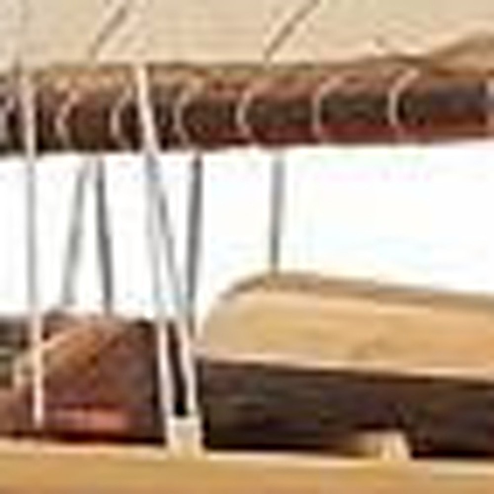 46" Brown Solid Wood Hand Painted Boat Model Boat