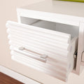 White Wall Mount Desk with Drawers