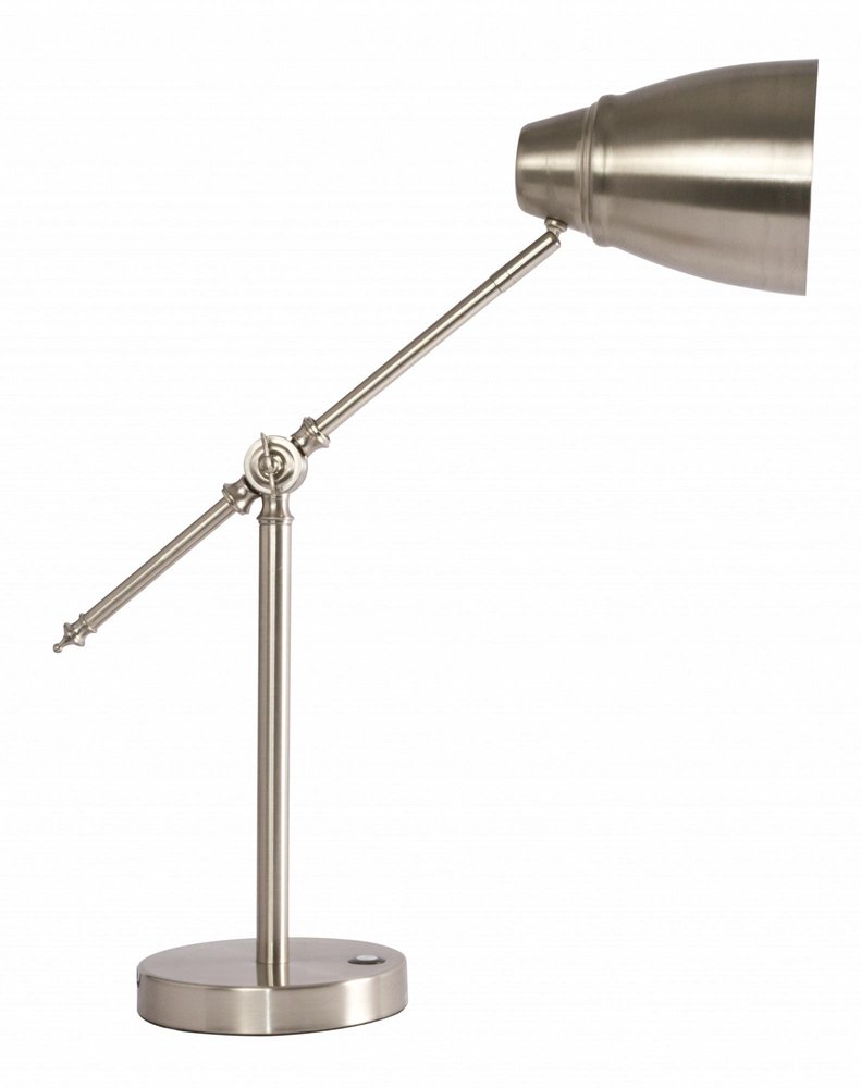Brushed Silver LED Adjustable Desk Lamp