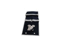 Set of Two Black And White Fabric Wall Hanger on a white background