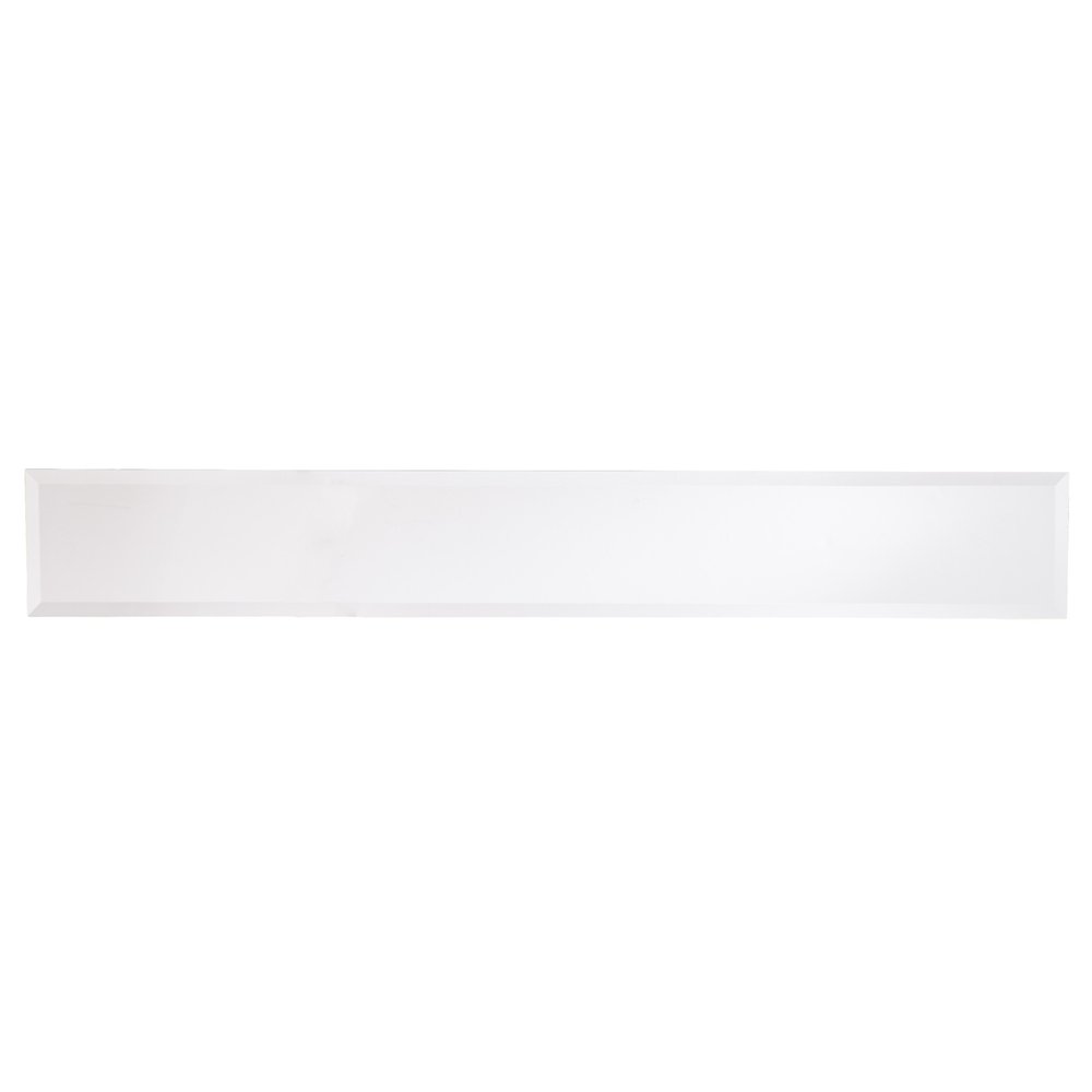 56" Silver and Gold Mirrored Glass Console Table. Console table isolated on a plain white background, showing a glass surface.