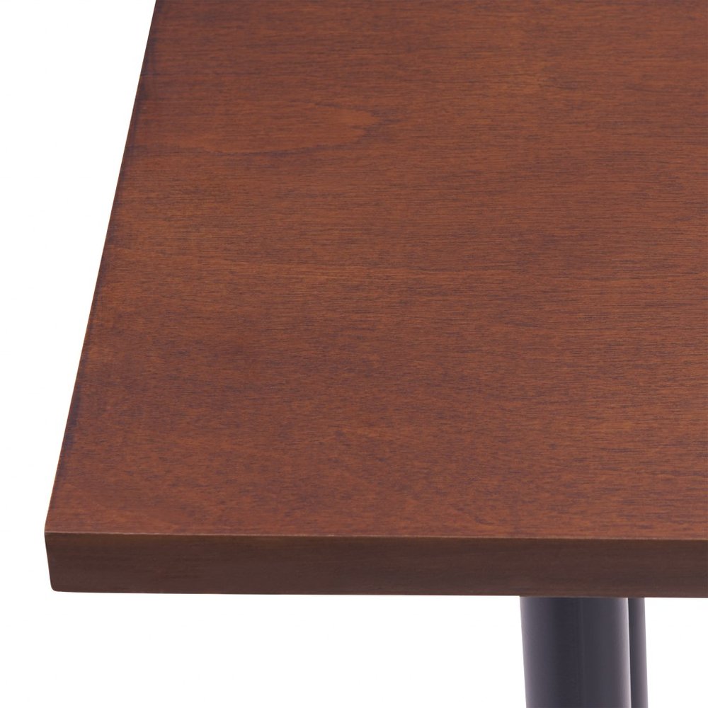 56" Espresso and Black Console Table. Console table isolated on a plain white background, in a black finish.