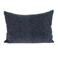 Shimmering Metallic Blue Beaded Luxury Throw Pillow on a white background