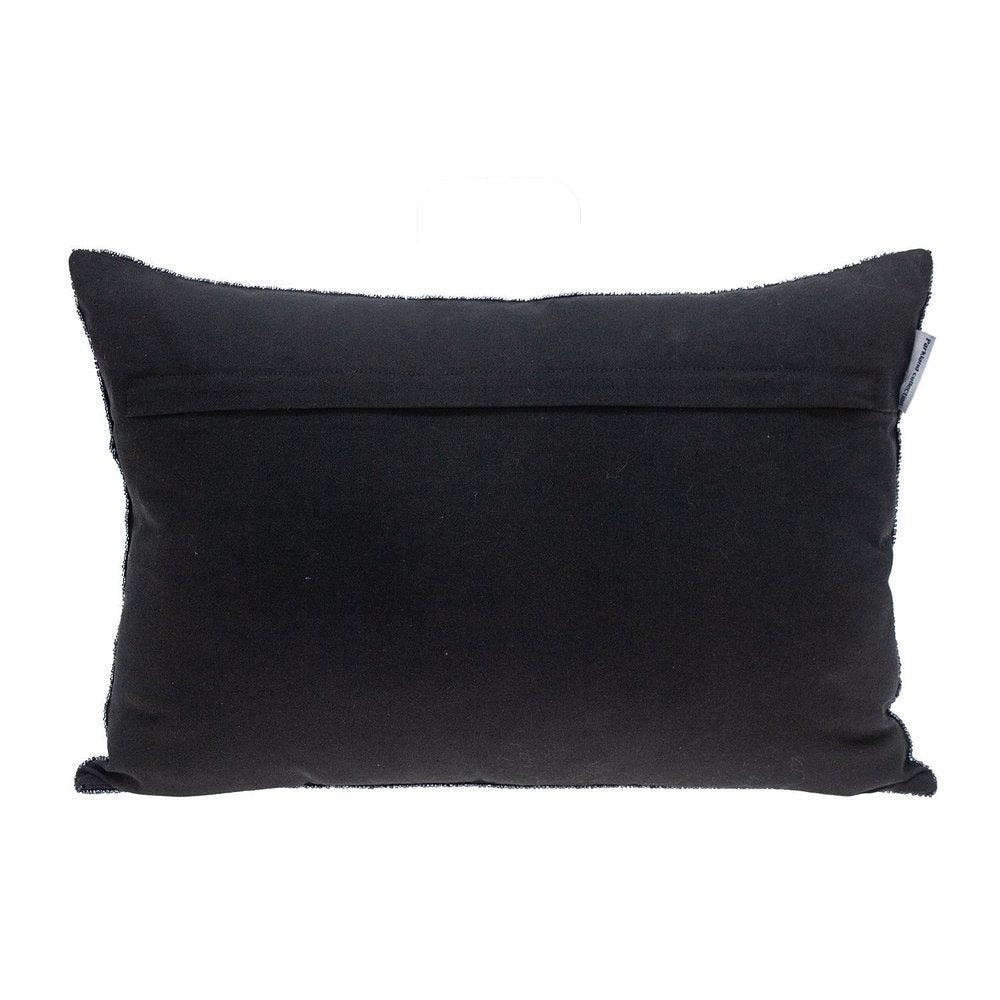Shimmering Metallic Blue Beaded Luxury Throw Pillow on a white background