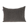 Shimmering Gray Beaded Luxury Throw Pillow on a white background