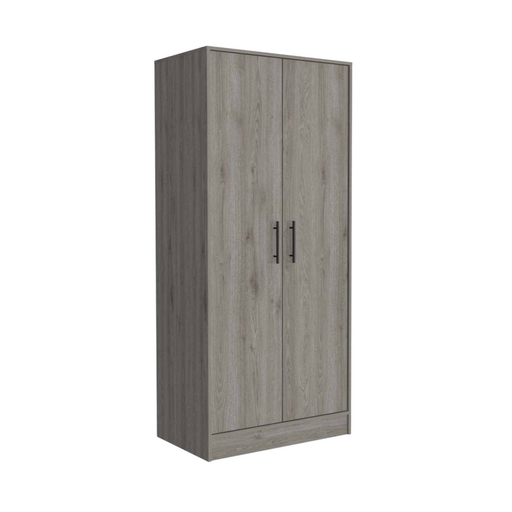71" Light Gray Wood Single Drawer Combo Dresser on a white background
