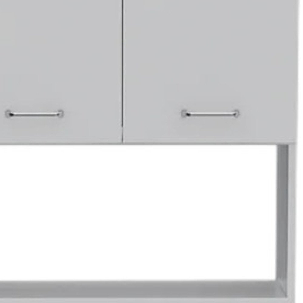 24" White Wood Kitchen Cart With Storage