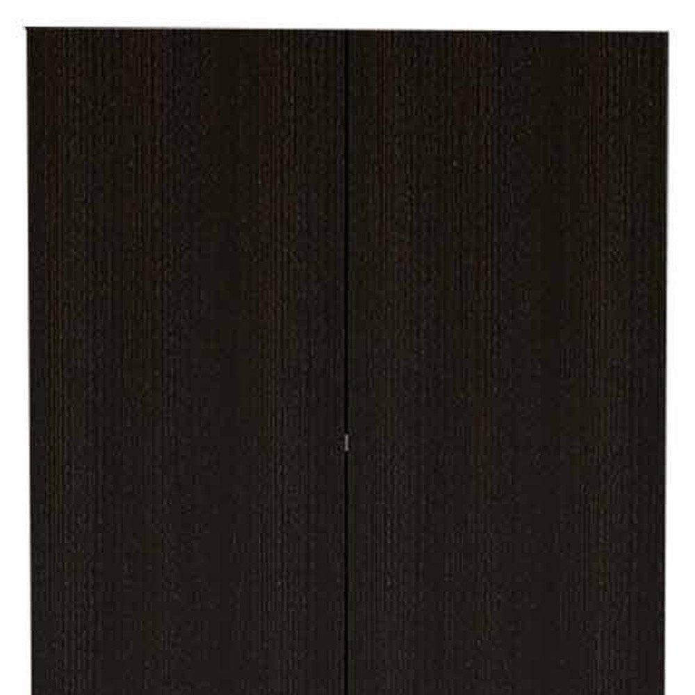 79" Black Wood Pantry Or Storage Closet - 78.70" H x 23.30" W x 14.50" D