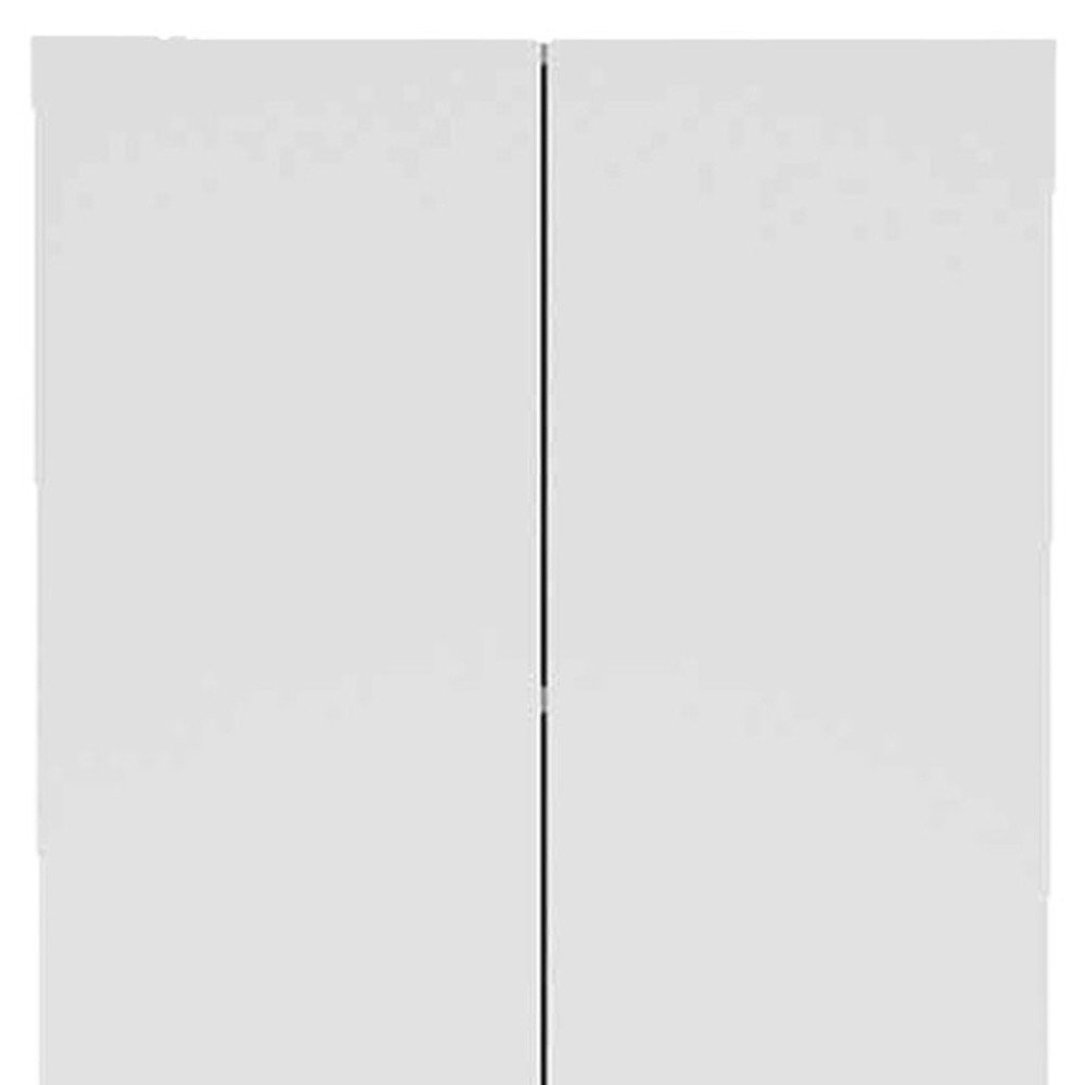 78" Modern White Pantry Cabinet with Two Full Size Doors on a white background