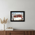 Winter Friends 3 Black Framed Print Wall Art