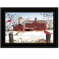 Winter Days Black Framed Print Wall Art on a white background