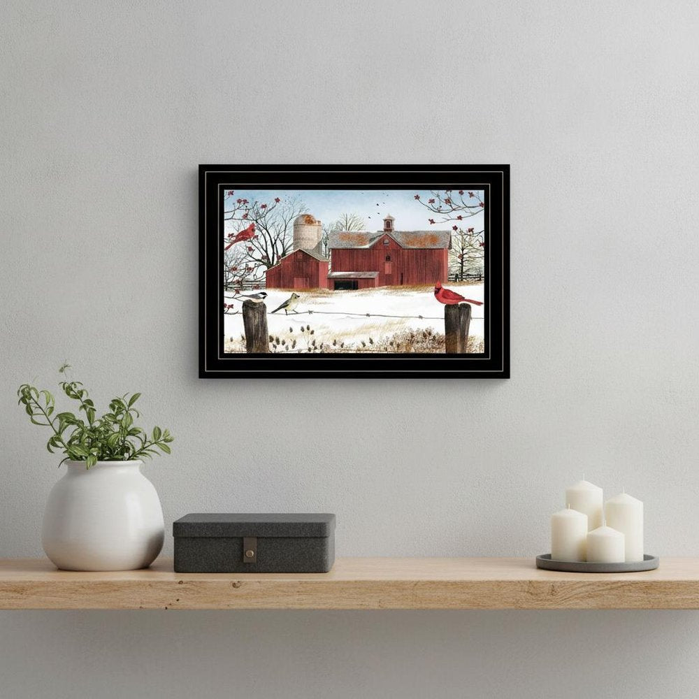 Winter Days Black Framed Print Wall Art