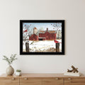 Winter Friends 8 Black Framed Print Wall Art