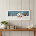 Winter on The Farm 1 White Framed Print Wall Art
