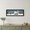 Winter on The Farm 4 Black Framed Print Wall Art