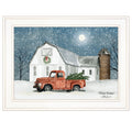 Wintry Weather 2 White Framed Print Wall Art on a white background
