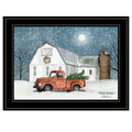 Wintry Weather 3 Black Framed Print Wall Art on a white background