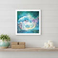Woodland Cove Mermaid 2 White Framed Print Wall Art