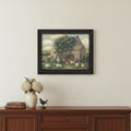 Wooly Sheep Black Framed Print Wall Art