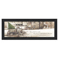 Winter Black Framed Print Wall Art on a white background