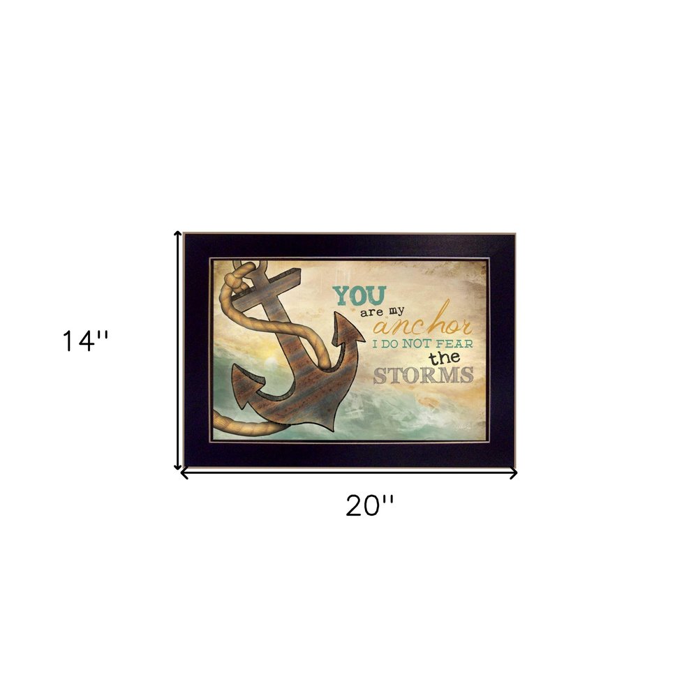 You Are my Anchor Black Framed Print Wall Art on a white background