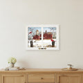 Winter Friends 5 White Framed Print Wall Art