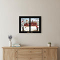 Winter Friends 6 Black Framed Print Wall Art