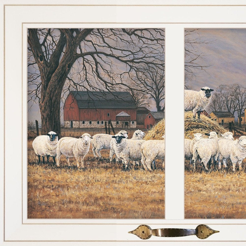 Wool Gathering 2 White Framed Print Wall Art on a white background