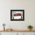 Winter Friends 4 Black Framed Print Wall Art