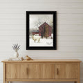 Winter Coat 2 Black Framed Print Wall Art