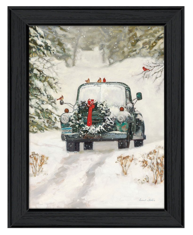 Winter Park 1 Black Framed Print Kitchen Wall Art on a white background