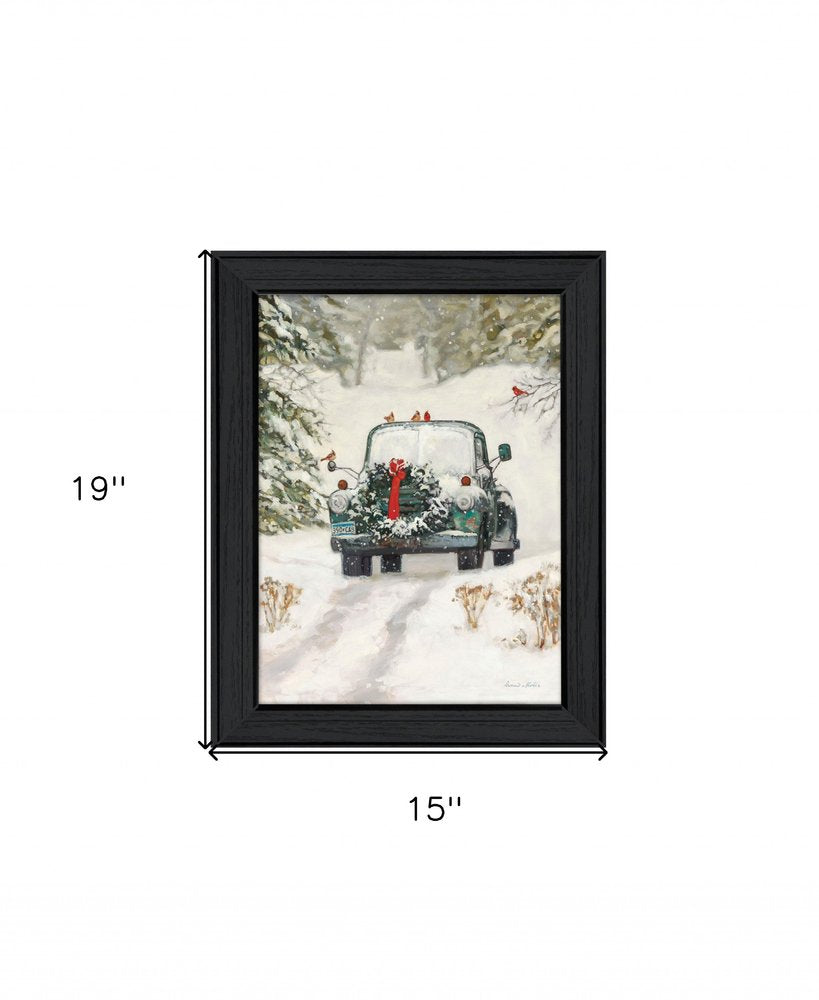 Winter Park 1 Black Framed Print Kitchen Wall Art on a white background