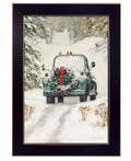 Winter Park 2 Black Framed Print Kitchen Wall Art on a white background