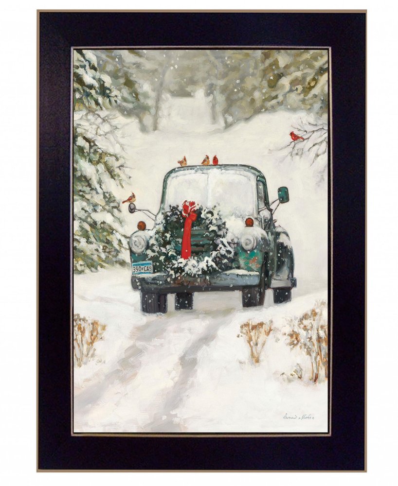 Winter Park 2 Black Framed Print Kitchen Wall Art on a white background