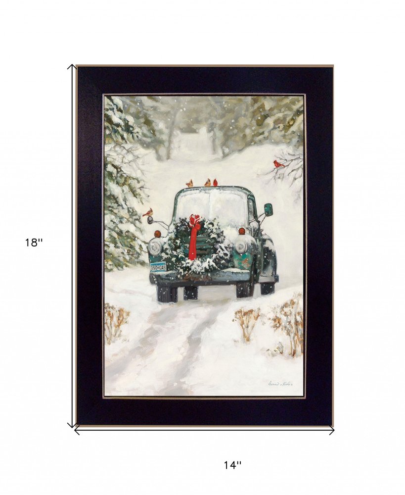 Winter Park 2 Black Framed Print Kitchen Wall Art on a white background