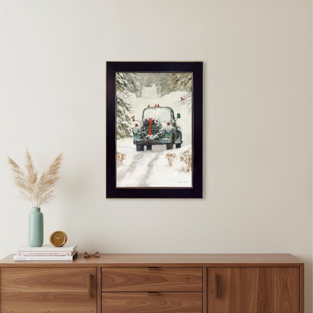Winter Park 2 Black Framed Print Kitchen Wall Art in a home interior