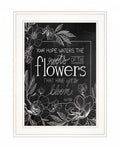 Yet to Bloom 3 White Framed Print Wall Art on a white background