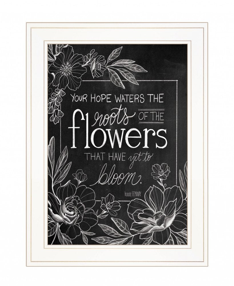 Yet to Bloom 3 White Framed Print Wall Art on a white background