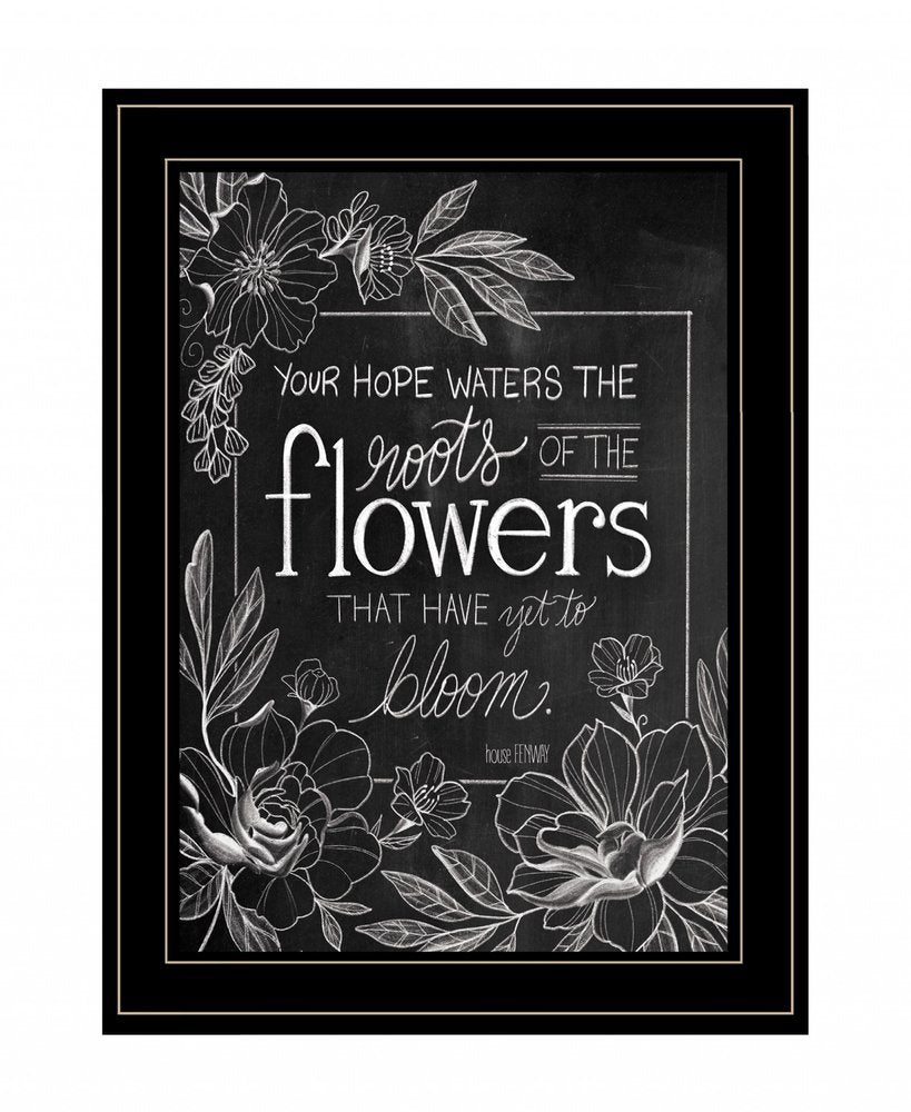 Yet to Bloom 1 Black Framed Print Wall Art on a white background