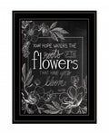 Yet to Bloom 1 Black Framed Print Wall Art on a white background
